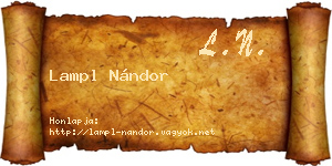 Lampl Nándor névjegykártya